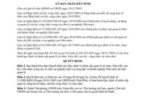 Quyết định 43/2005/QĐ-UBND Quy định phân cấp quản lý tổ chức biên chế cán bộ