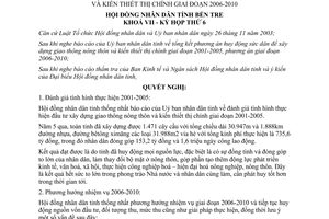Nghị quyết 62/2005/NQ-HĐND xây dựng giao thông nông thôn kiến thiết thị chính 2006-2010 Bến Tre
