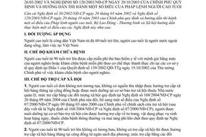 Thông tư 36/2005/TT-BLĐTBXH hướng dẫn thi hành Pháp lệnh người cao tuổi hướng dẫn Nghị định 30/2002/NĐ-CP 120/2003/NĐ-CP