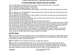 Quyết định 229/2005/QĐ-UBND Quy chế hoạt động Tổ Công tác liên ngành thẩm định giá mua quỹ nhà chuyển nhượng nền đất trong dự án chỉ thị 24/2004/CT-UB