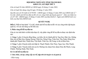 Nghị quyết 28/2005/NQ-HĐND cơ chế chính sách hỗ trợ đầu tư công trình