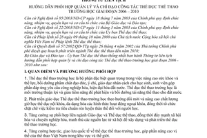 Thông tư liên tịch 34/2005/TTLT-BGDĐT-UBTDTT hướng dẫn phối hợp quản lý và chỉ đạo công tác Thể dục thể thao trường học giai đoạn 2006 – 2010