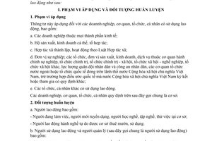 Thông tư 37/2005/TT-BLĐTBXH hướng dẫn công tác huấn luyện an toàn lao động, vệ sinh lao động