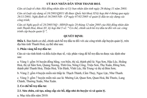 Quyết định 4100/2005/QĐ-UBND cơ chế, chính sách hỗ trợ đầu công trình