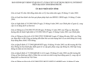 Quyết định 164/2005/QĐ-UBND về Quy định quản lý, cung cấp và sử dụng dịch vụ Int
