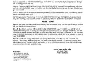 Quyết định 90/2005/QĐ-UBND xác định giá đất giá các loại đất 2006 Quảng Nam