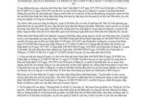 Chỉ thị 31/2005/CT-UBND thực hiện 108/2005/NĐ-CP đăng ký quản lý hộ khẩu Bến Tre