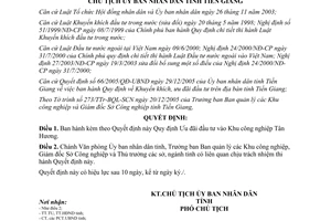 Quyết định 5405/QĐ-UBND Ưu đãi đầu tư vào Khu công nghiệp Tân Hương Tiền Giang 2005