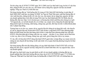 Công văn 72/TCT-ĐTNN hóa đơn, chứng từ cho vay, cho mượn vật tư, hàng hóa, nguyên vật liệu của doanh nghiệp