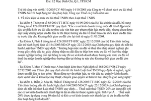 Công văn 98/TCT-DNK chính sách ưu đãi thuế TNDN hoạt động tư vấn pháp luật