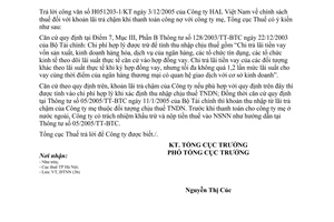 Công văn 232/TCT-ĐTNN chính sách thuế khoản lãi trả chậm khi thanh toán công nợ với công ty mẹ