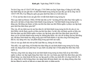 Công văn 12/ĐKGDBĐ-NV giải đáp vướng mắc khi đăng ký thế chấp, bảo lãnh bằng tài sản gắn liền với đất hình thành trong tương lai