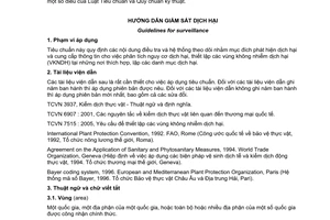 Tiêu chuẩn quốc gia TCVN 7516:2005 (ISPM No.6 : 1998, có sửa đổi) về Hướng dẫn giám sát dịch hại