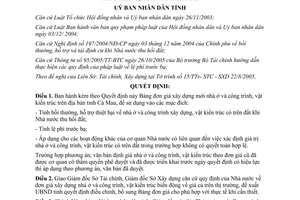 Quyết định 03/2006/QĐ-UBND về Bảng đơn giá xây dựng mới nhà ở và công trình, vật