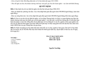 Quyết định 25/2006/QĐ-UBND tiêu chí xác định hộ nghèo địa bàn tỉnh Bình Dương