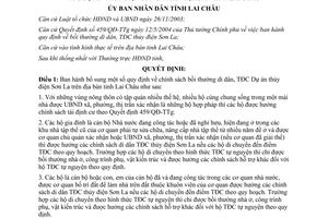 Quyết định 03/2006/QĐ-UBND bồi thường di dân tái định cư dự án thủy điện Sơn La Lai Châu