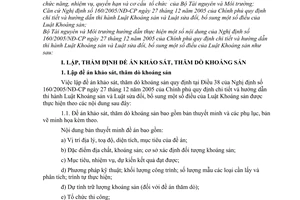 Thông tư 01/2006/TT-BTNMT thi hành Luật Khoáng sản Luật Sửa đổi Luật Khoáng sản thực hiện nội dung Nghị định 160/2005/NĐ-CP