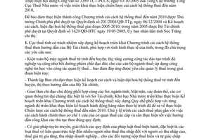 Chỉ thị 02/2006/CT-UBT Chiến lược cải cách thuế 2010 Sóc Trăng