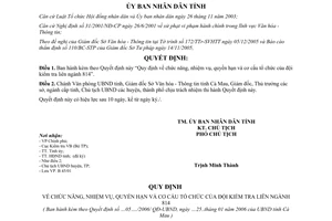 Quyết định 05/2006/QĐ-UBND chức năng nhiệm vụ quyền hạn cơ cấu đội kiểm tra liên ngành 814 Cà Mau