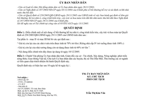 Quyết định 31/2006/QĐ-UBND điều chỉnh bồi thường hỗ trợ nhà ở công trình