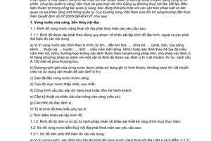 Hướng dẫn 52/CĐS-PCVT quy chế quản lý cảng, bến thuỷ nội địa