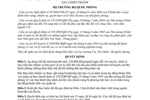 Quyết định 25/2006/QĐ-BQP chế độ chính sách lực lượng trực tiếp thu gom và xử lý chất độc hoá học