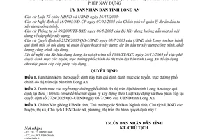 Quyết định 73/QĐ-UBND danh mục các tuyến, trục đường phố chính đô thị trên địa bàn tỉnh Long An