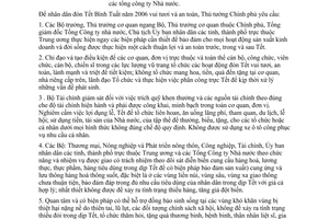 Công điện 28/TTg-KHTH nhân dân đón Tết Bính Tuất 2006 vui tươi an toàn