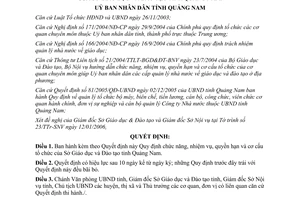 Quyết định 03/2006/QĐ-UBND chức năng nhiệm vụ Sở Giáo dục tỉnh Quảng Nam