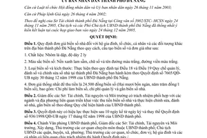 Quyết định 04/2006/QĐ-UBND quy định đơn giá biển số nhà