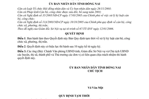 Quyết định 02/2006/QĐ-UBND Bản Quy định tạm thời xử lý kỷ luật cán bộ
