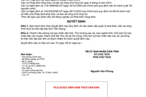 Quyết định 01/2006/QĐ-UBND phân cấp quản lý khai thác, bảo vệ công trình thuỷ lợi tỉnh Tiền Giang