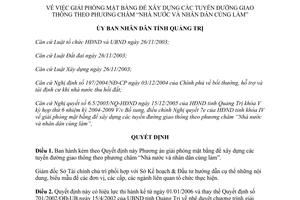 Quyết định 06/2006/QĐ-UBND giải phóng mặt bằng xây dựng đường Quảng Trị