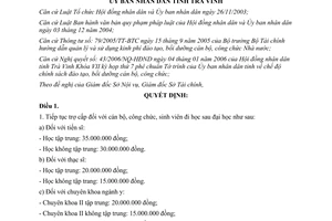 Quyết định 04/2006/QĐ-UBND đào tạo bồi dưỡng cán bộ công chức Trà Vinh