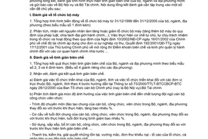 Công văn 269/BNV-TCBC báo cáo thực hiện tinh giản biên chế