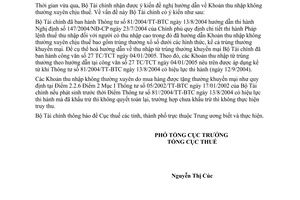 Công văn 1632/BTC-TCT hướng dẫn chính sách thuế thu nhập cá nhân