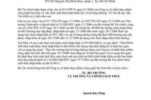 Công văn 1959/BTC-CST thuế suất thuế nhập khẩu lô hàng đường