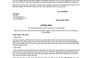 Công văn 162/LN-ĐTCB tài liệu hướng dẫn kỹ thuật Rà soát quy hoạch 3 loại rừng