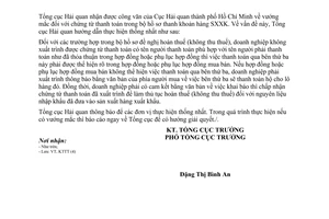 Công văn 697/TCHQ-KTTT vướng mắc chứng từ thanh toán trong bộ hồ sơ thanh khoản hàng sản xuất xuất khẩu