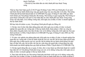 Công văn 1038/VPCP-CCHC thực hiện QĐ 22/2006/QĐ-TTg