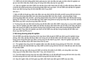Tiêu chuẩn 22TCN 332:2006 về quy trình thí nghiệm xác định chỉ số CBR của đất, đá dăm trong phòng thí nghiệm do Bộ Giao thông vận tải ban hành