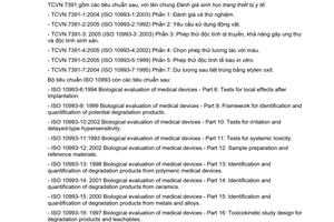 Tiêu chuẩn quốc gia TCVN 7391-3:2005 (ISO 10993-3:2003) về Đánh giá sinh học trang thiết bị y tế - Phần 3: Phép thử độc tính di truyền, khả năng gây ung thư và độc tính sinh sản