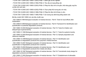 Tiêu chuẩn quốc gia TCVN 7391-5:2005 (ISO 10993-5:1999) về Đánh giá sinh học trang thiết bị y tế - Phần 5: Phép thử độc tính tế bào in vitro