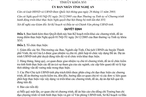 Quyết định số 436/QĐ-UBND năm 2006 Kế hoạch triển khai chương trình đề án