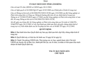 Quyết định 05/2006/QĐ-UBND Quy định cấp Giấy chứng nhận kinh tế trang trại
