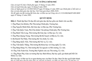 Quyết định 170/QĐ-TTg thành lập Ban Chỉ đạo đổi mới giáo dục đại học