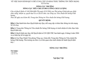 Quyết định 71/QĐ-TĐC  Quy chế cung cấp khai thác thông tin