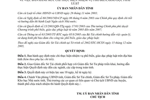 Quyết định 14/2006/QĐ-UBND mức chi phổ biến giáo dục pháp luật Bình Định