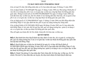 Nghị quyết 07/2006/QĐ-UBND thu chi học phí quỹ xây dựng trường học Đồng Tháp