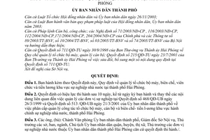 Quyết định 276/2006/QĐ-UBND quản lý tổ chức bộ máy